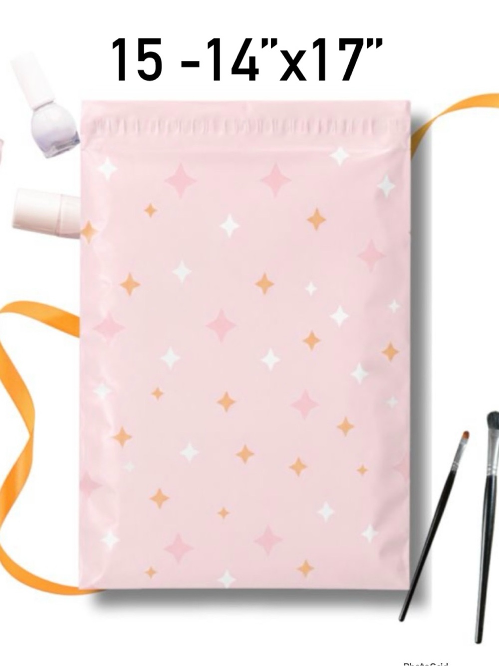 4/$20 -15 Multi-Star Poly Mailer 14”x17”
